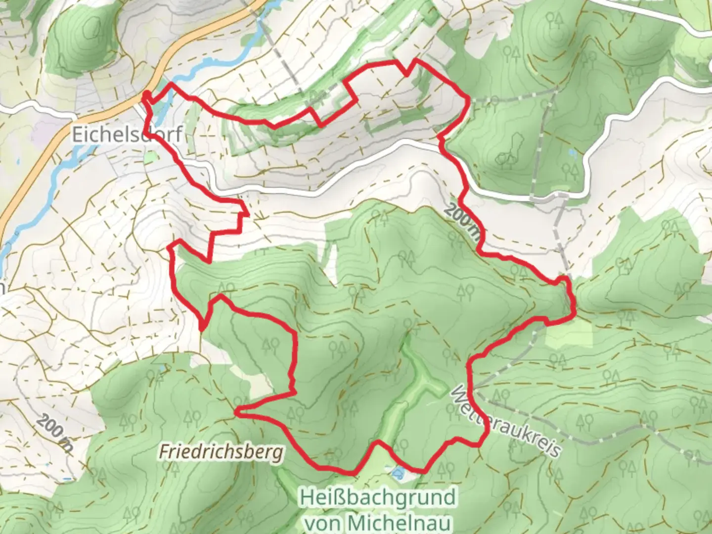 An image depicting the trail Natur Tour Nidda Loop and its surrounding area.