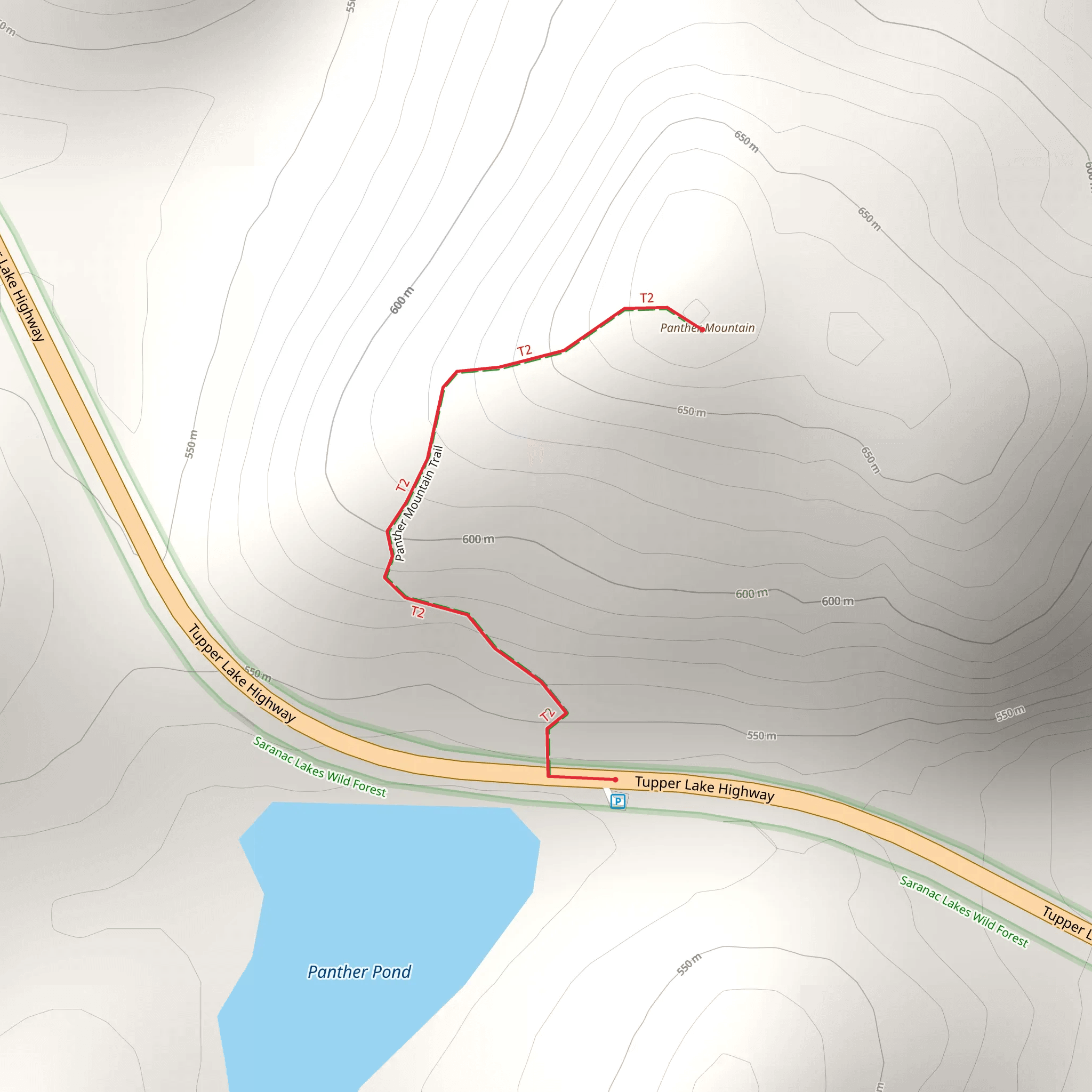 Panther Mountain Trail mobile static map