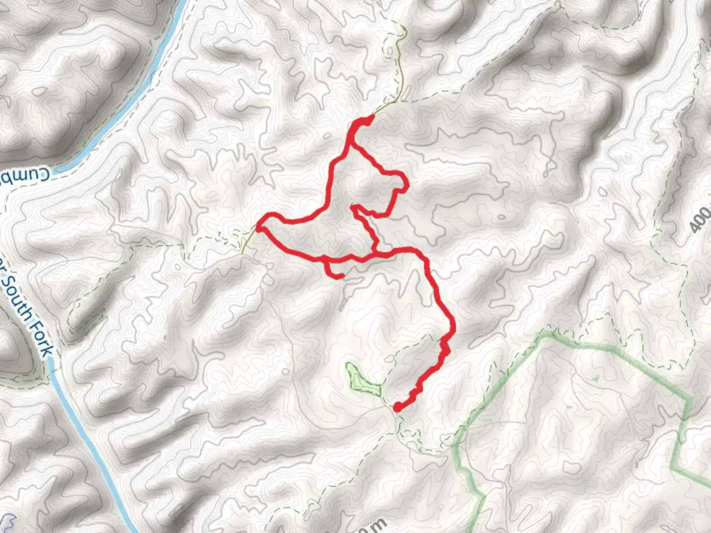 An image depicting the trail Big Island Loop and its surrounding area.