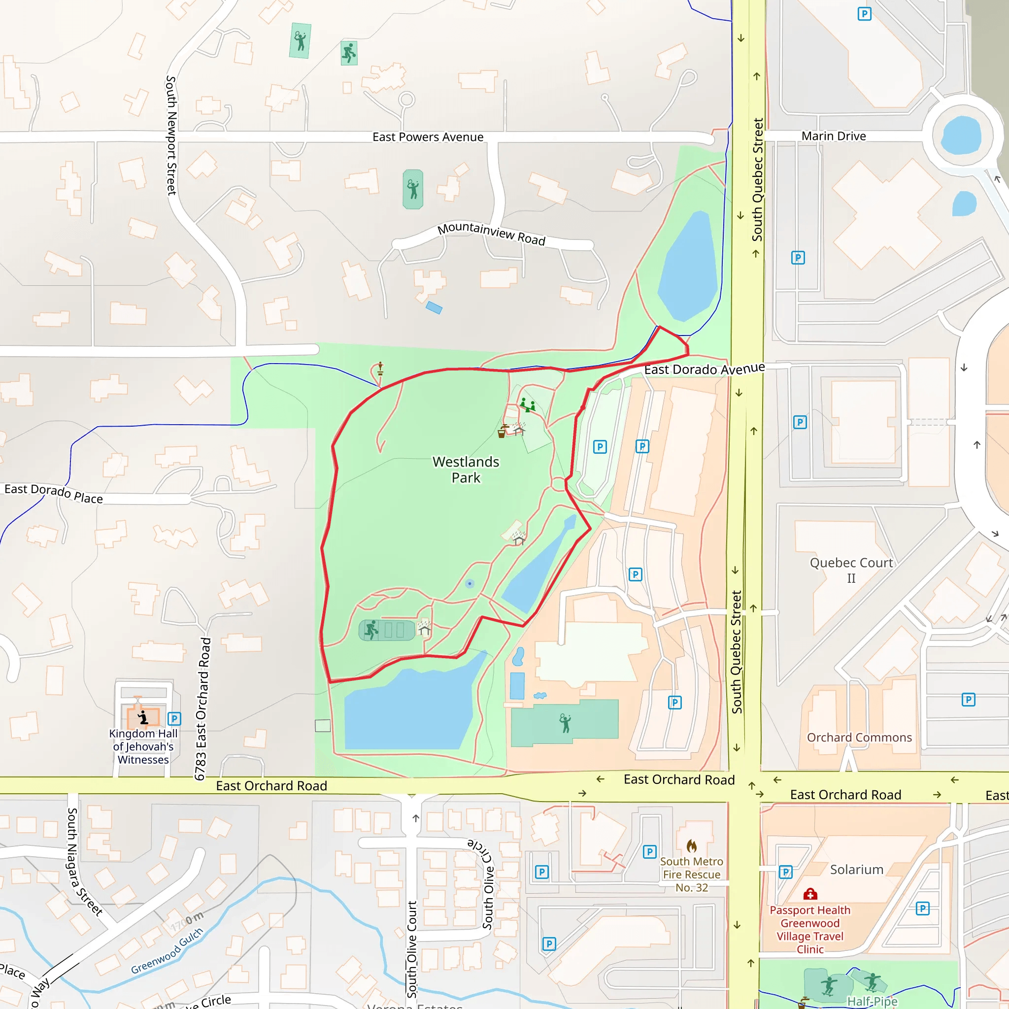 Westlands Loop mobile static map