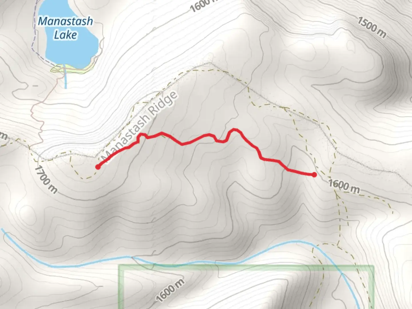 An image depicting the trail Manastash Bypass Trail and its surrounding area.