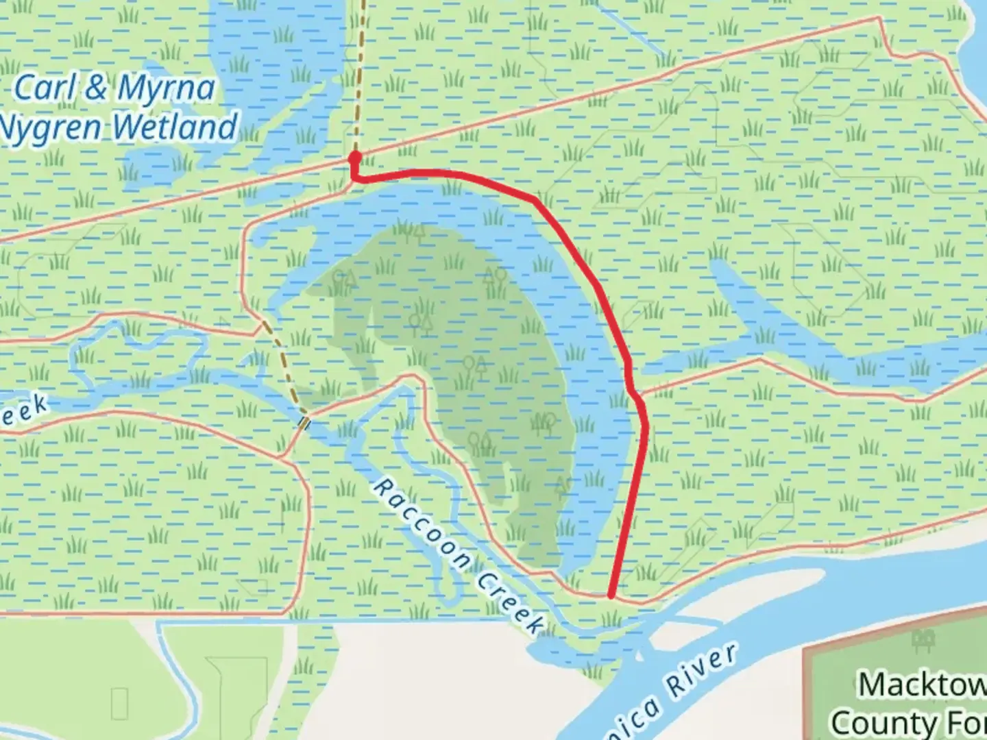 An image depicting the trail River Trail and its surrounding area.