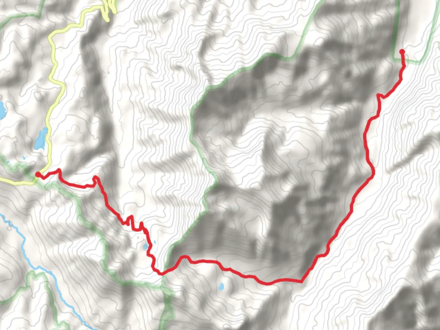 An image depicting the trail Noble Lake and Wolf Creek via PCT and its surrounding area.