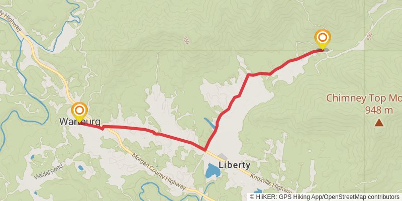 Great Eastern Trail (Incomplete) stage 64 Map