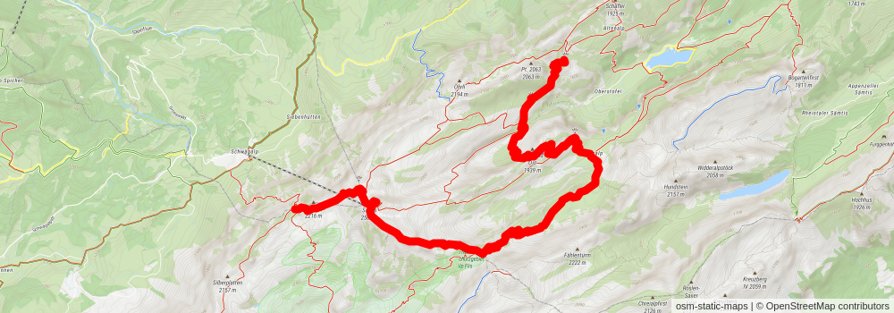 Die Königstour im Alpstein stage 3 Map