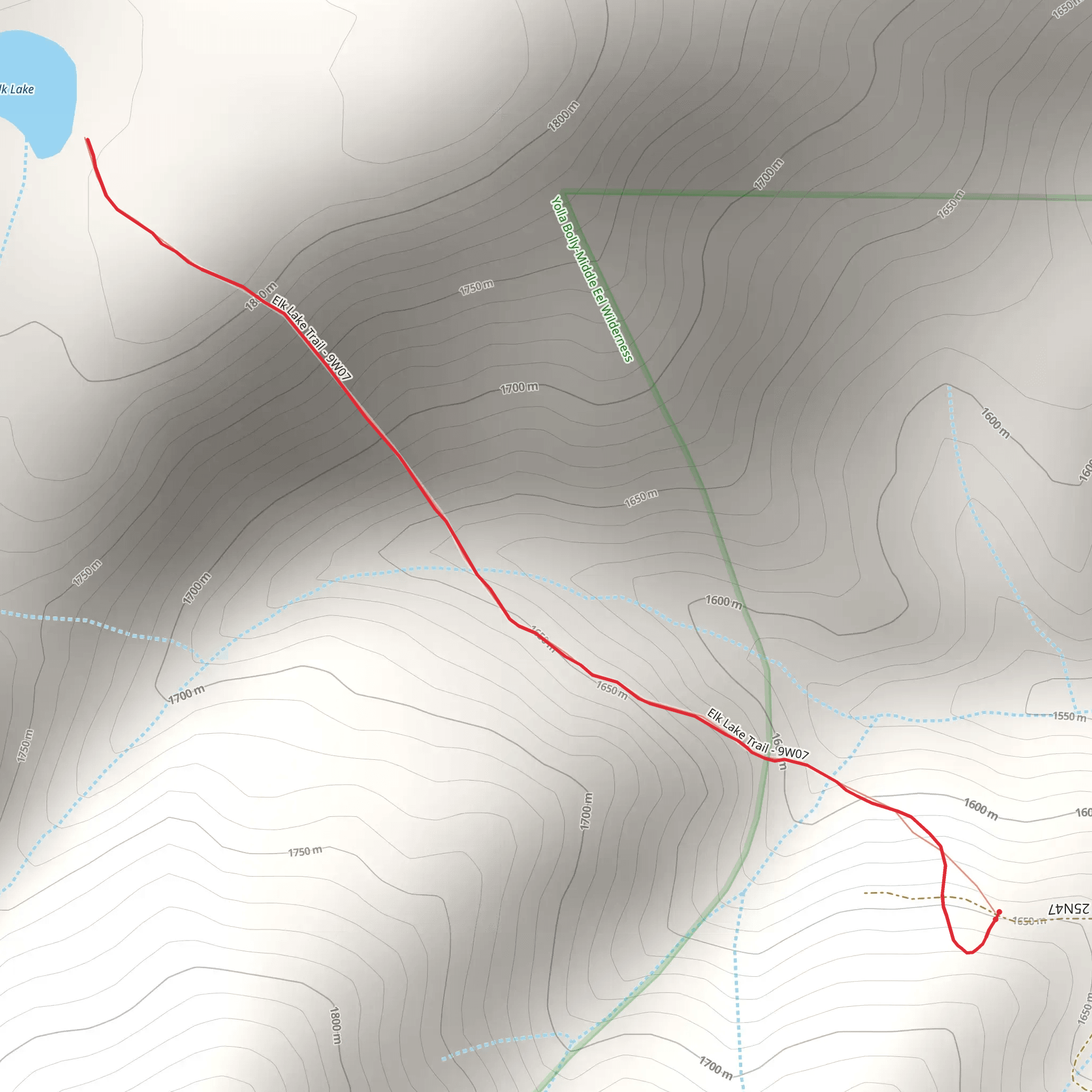 Elk Lake Trail mobile static map