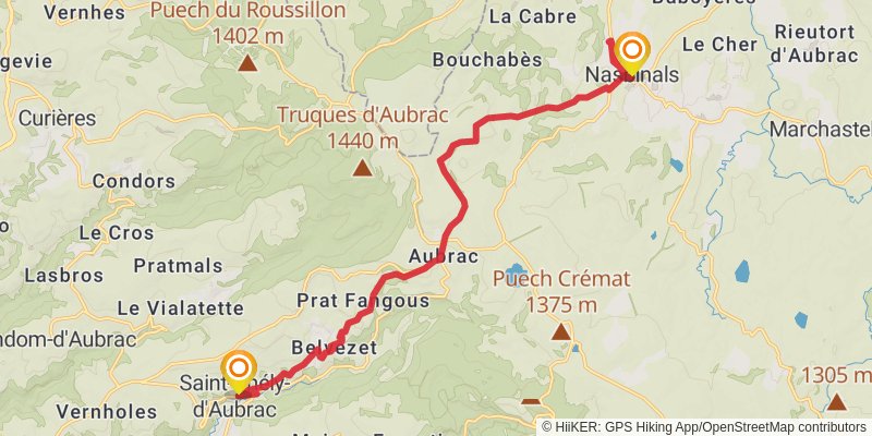 GR 65 stage 6 Map