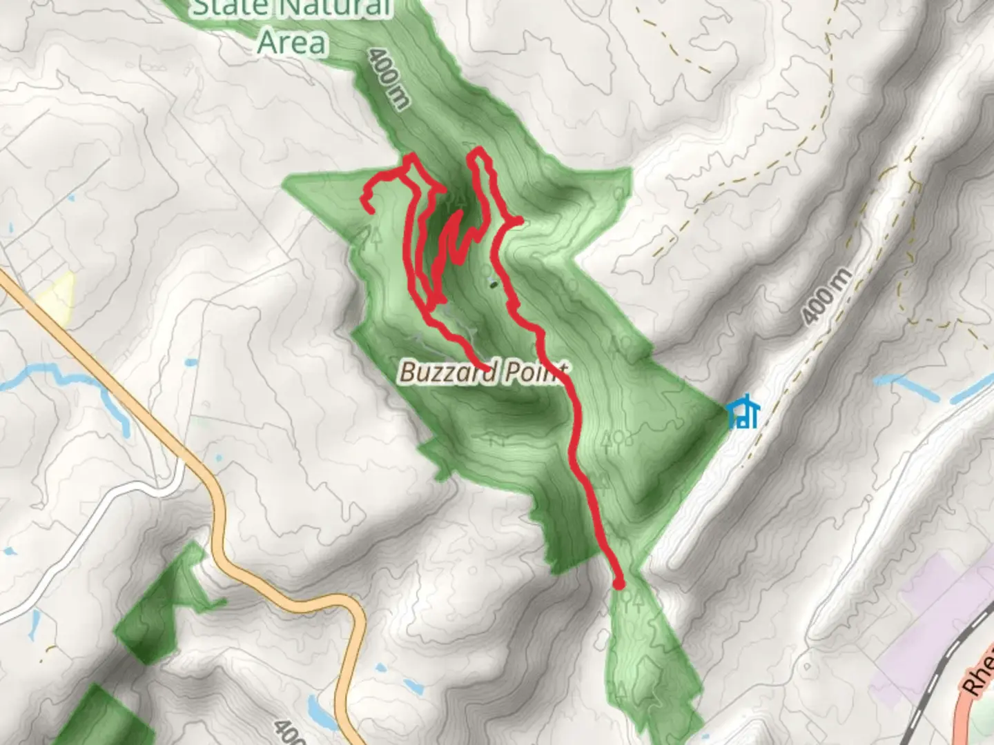 An image depicting the trail CT-Laurel Falls and CT Snow Falls Trail and its surrounding area.