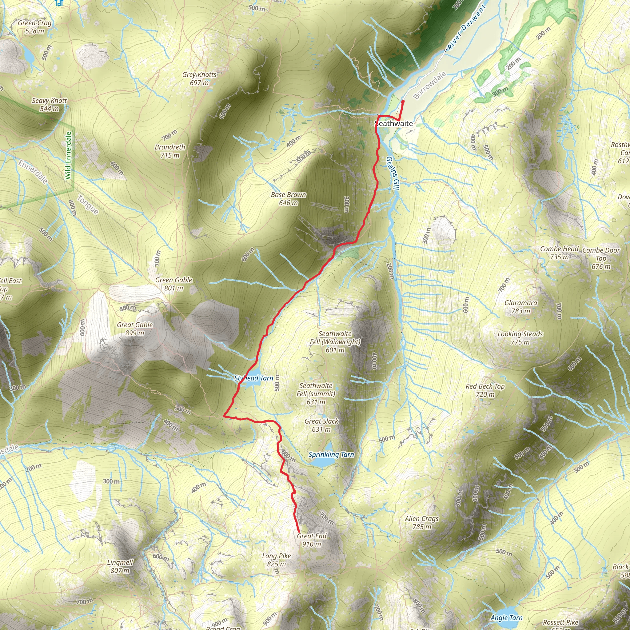 Great End mobile static map