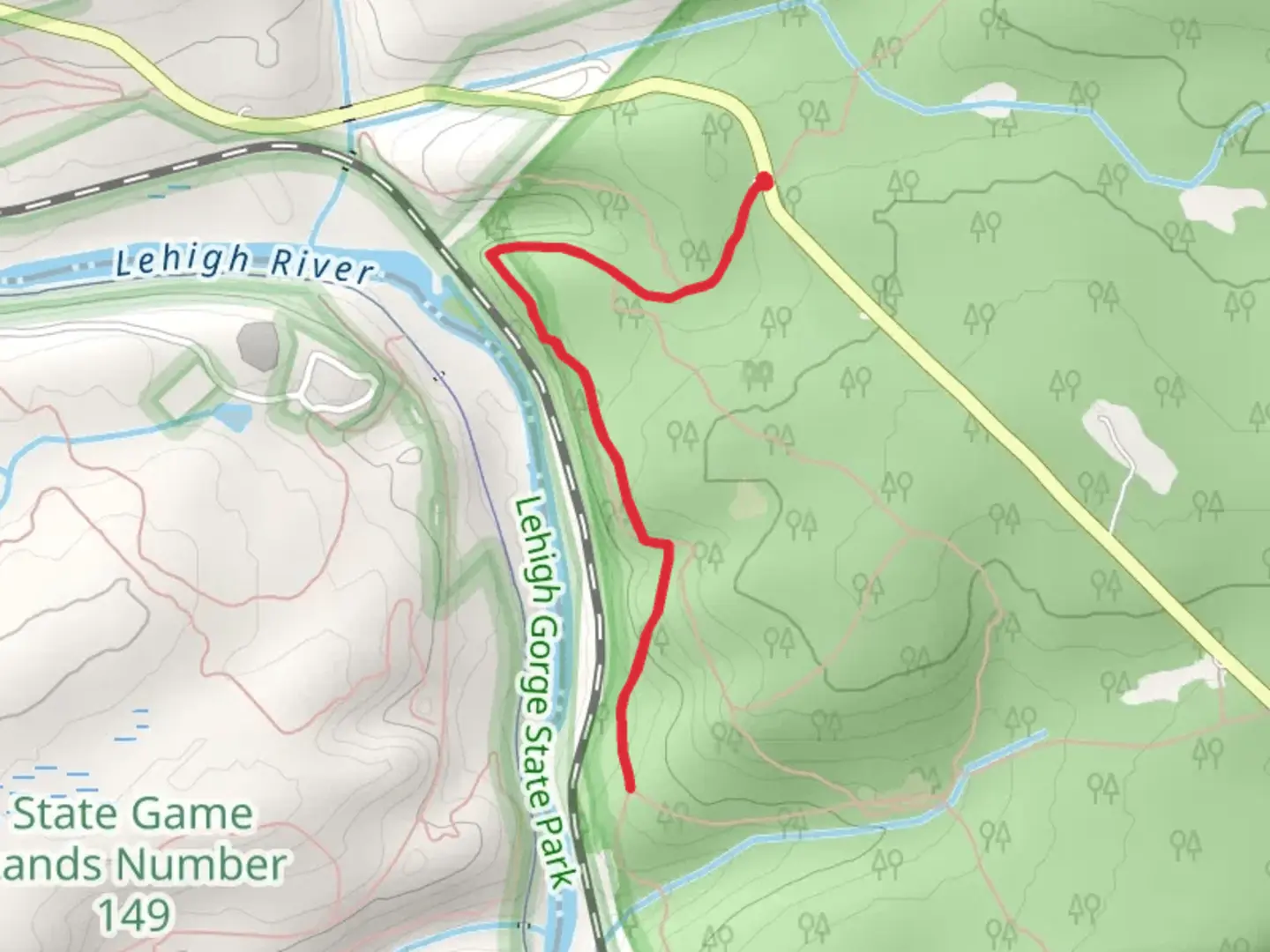 An image depicting the trail Fireline and Skyline Trail and its surrounding area.