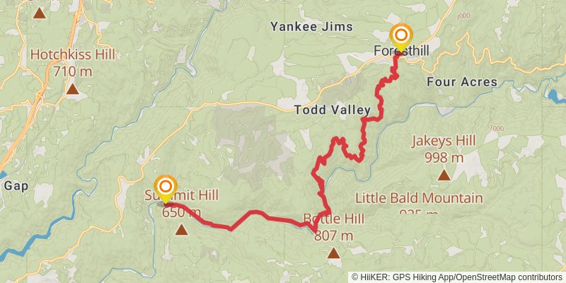 American Discovery Trail - California stage 11 Map