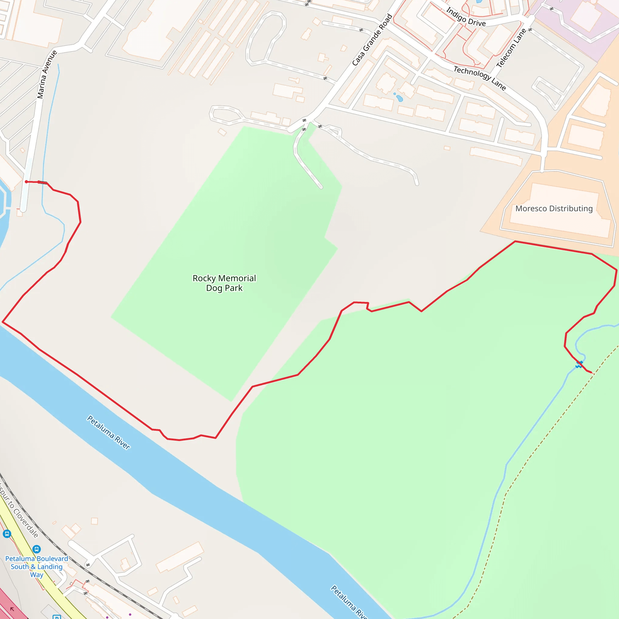 Rocky Memorial Dog Park mobile static map