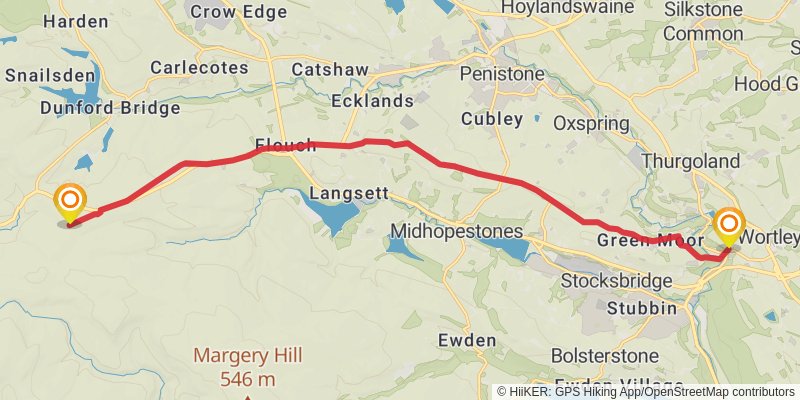 Wild Yorkshire Way alt 1 Map