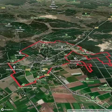 Otterlo, Bungalow park and Roekelse Bos Loop