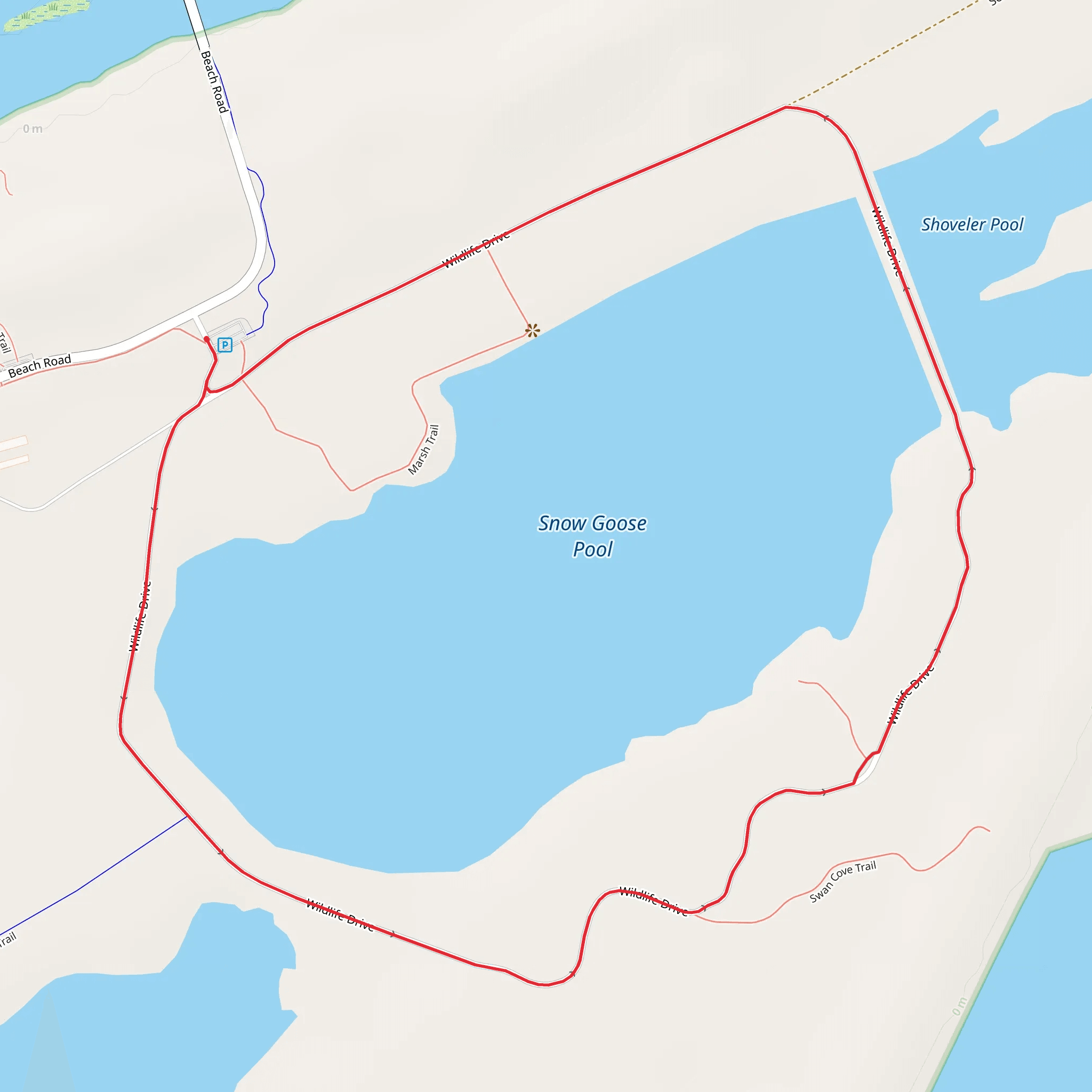 Snow Goose and Shoveler Pool Loop mobile static map