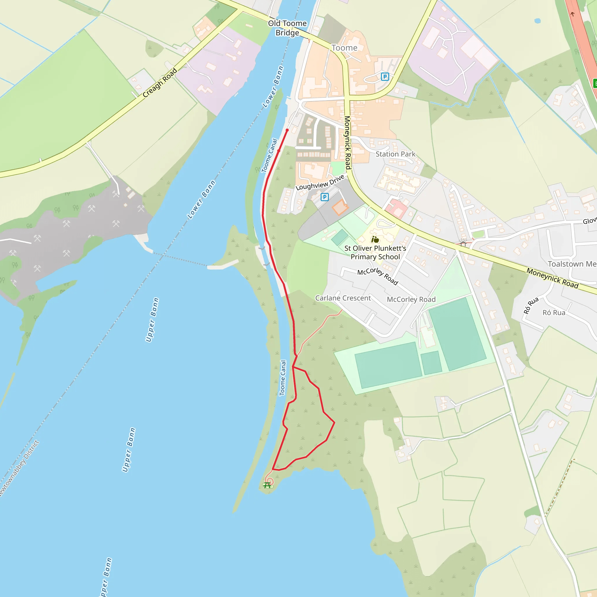 Toome Canal mobile static map