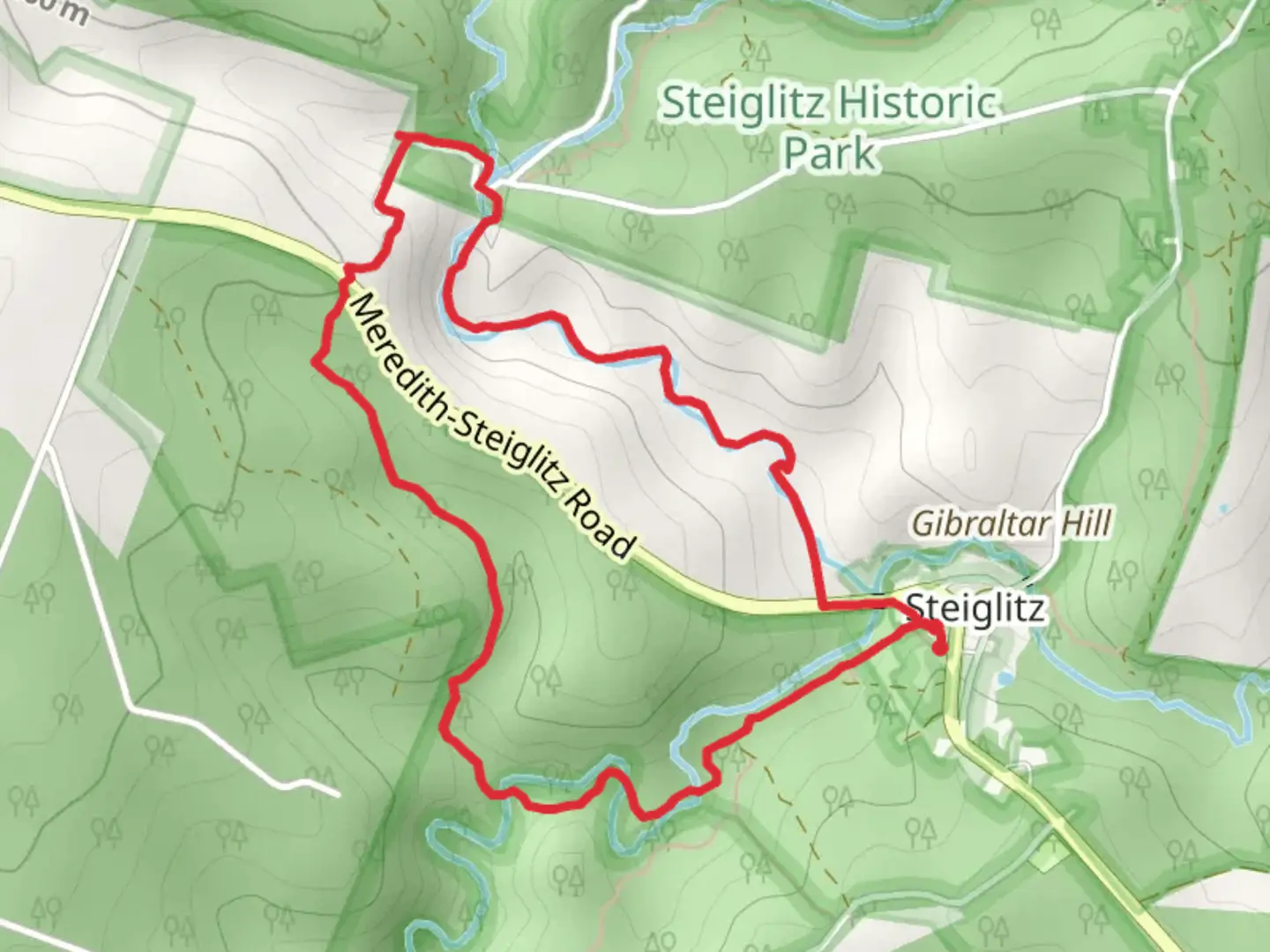 An image depicting the trail Steiglitz - Deadmans and Grahams Gully Loop Trail and its surrounding area.