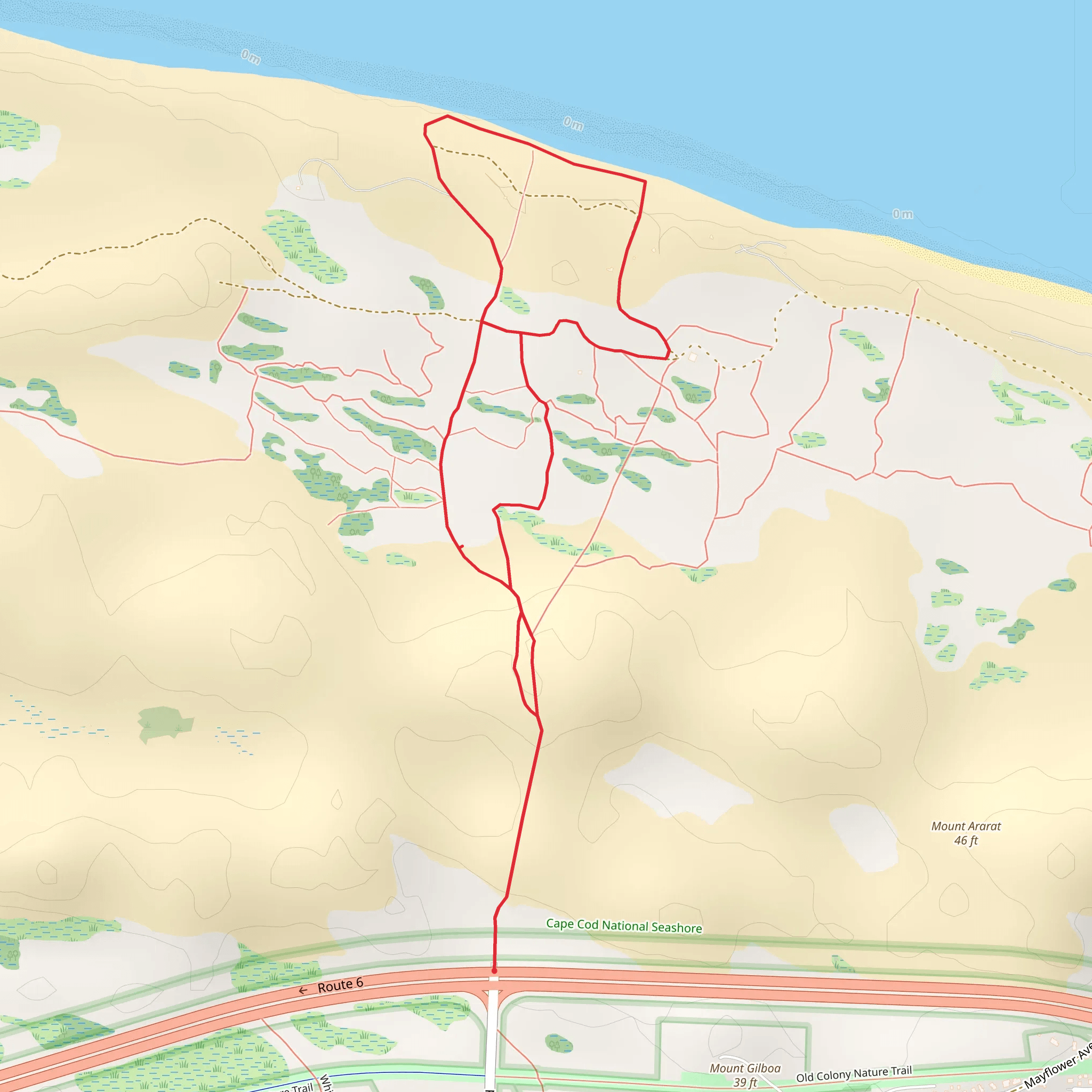 Dunes of the Provincelands Loop mobile static map