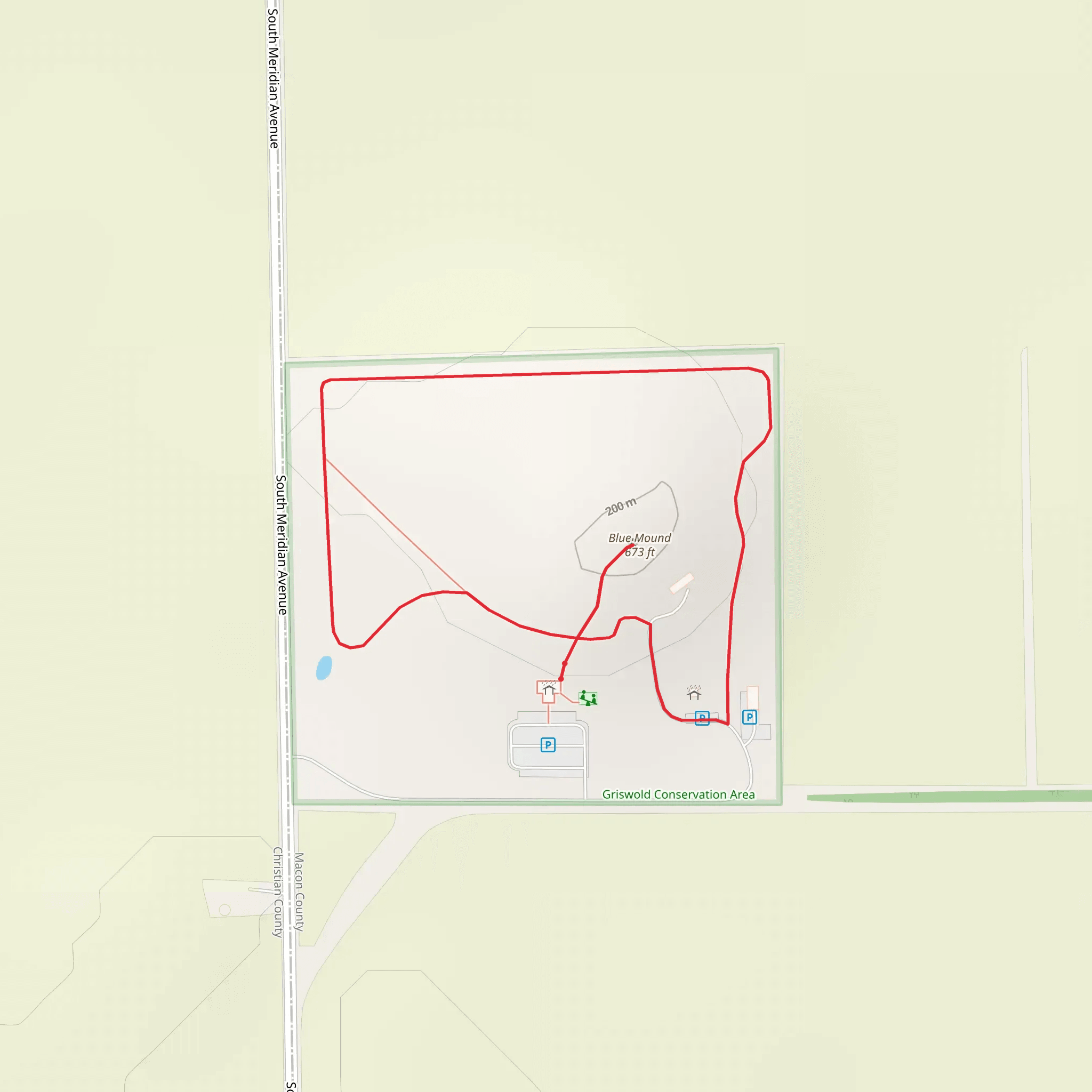 Blue Mound Loop mobile static map