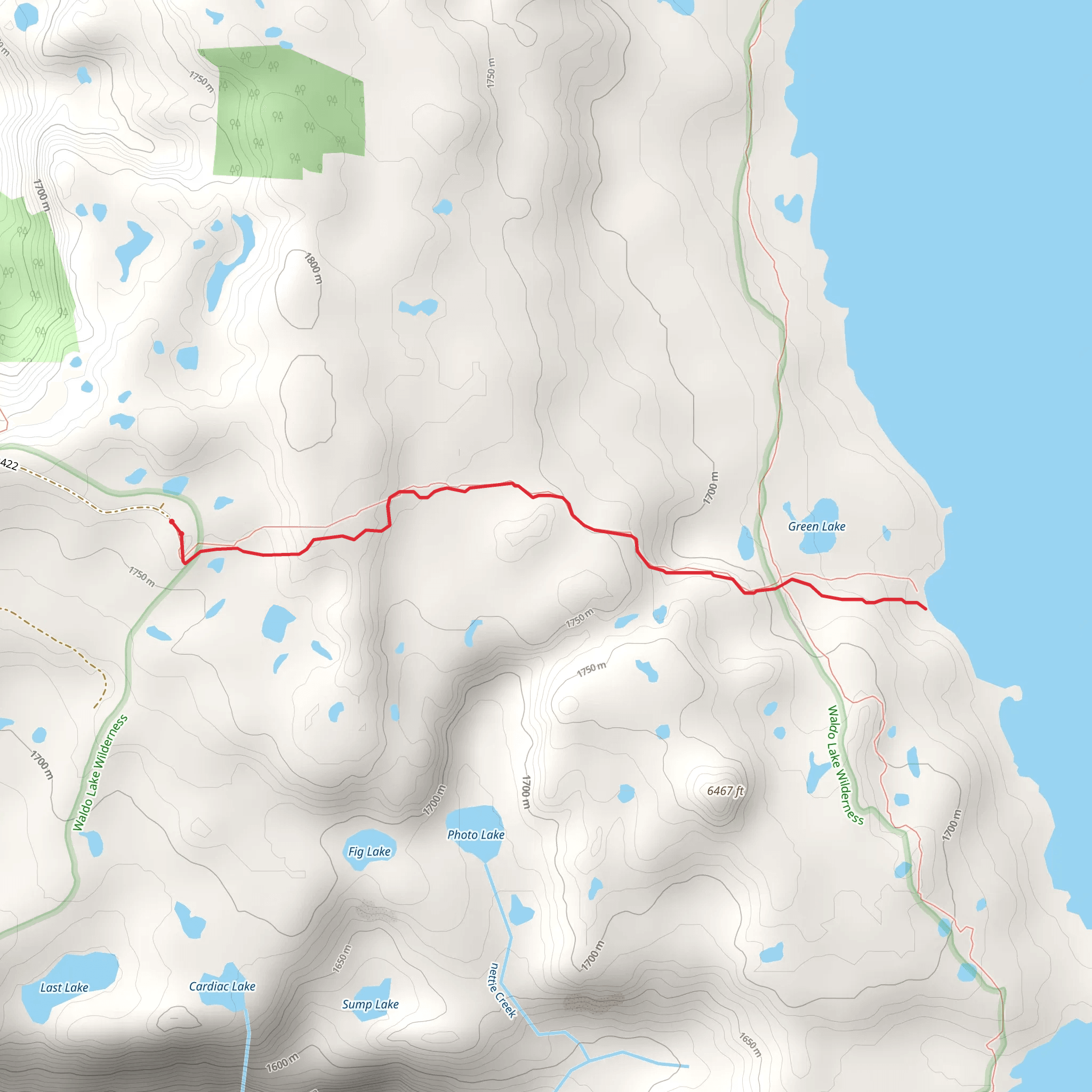 Koch Mountain Trail mobile static map