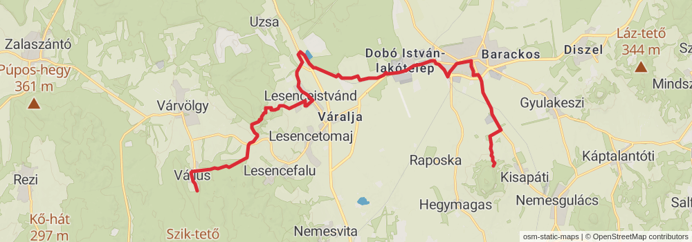 National Blue Trail - OKT stage 11 Map