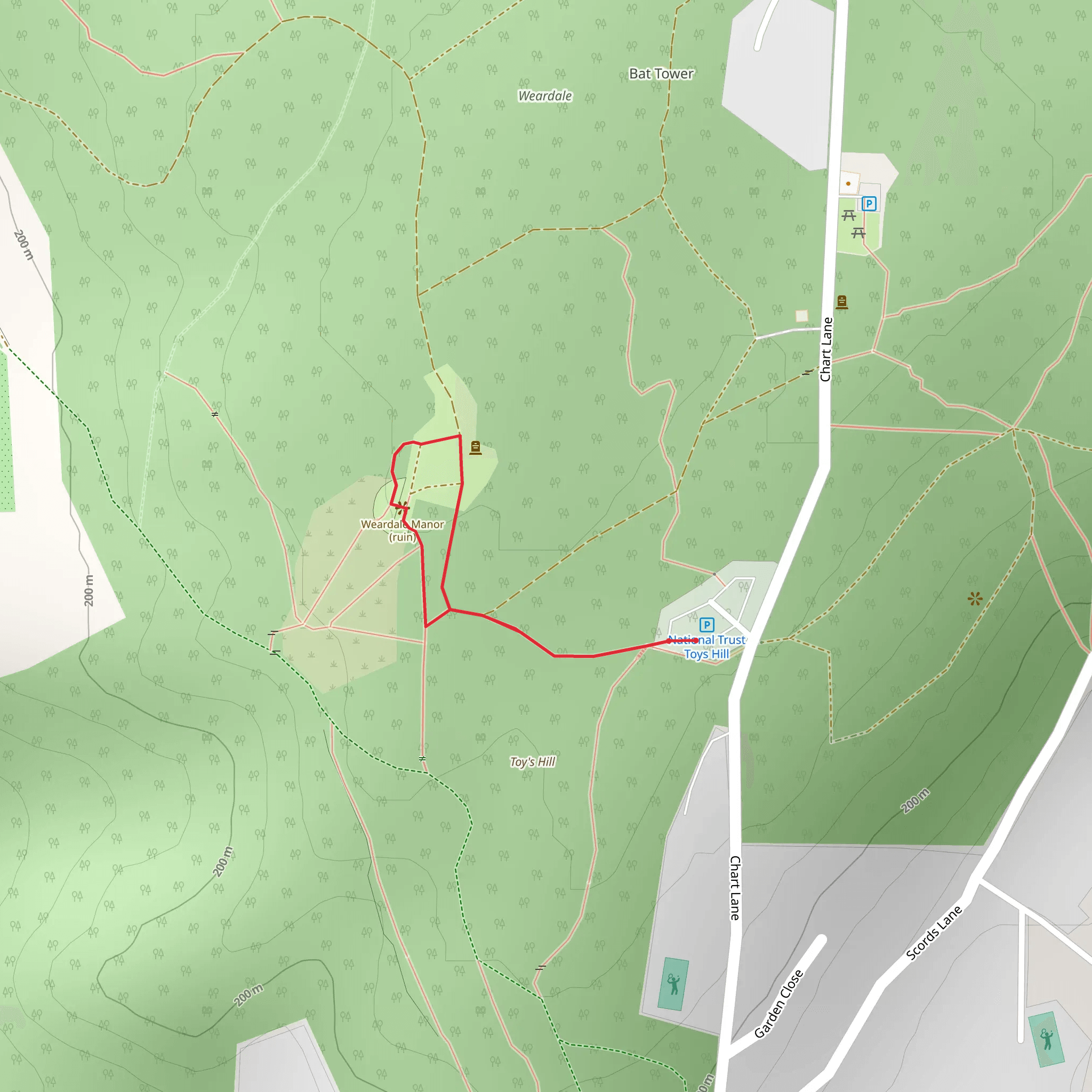 Weardale Manor Loop mobile static map