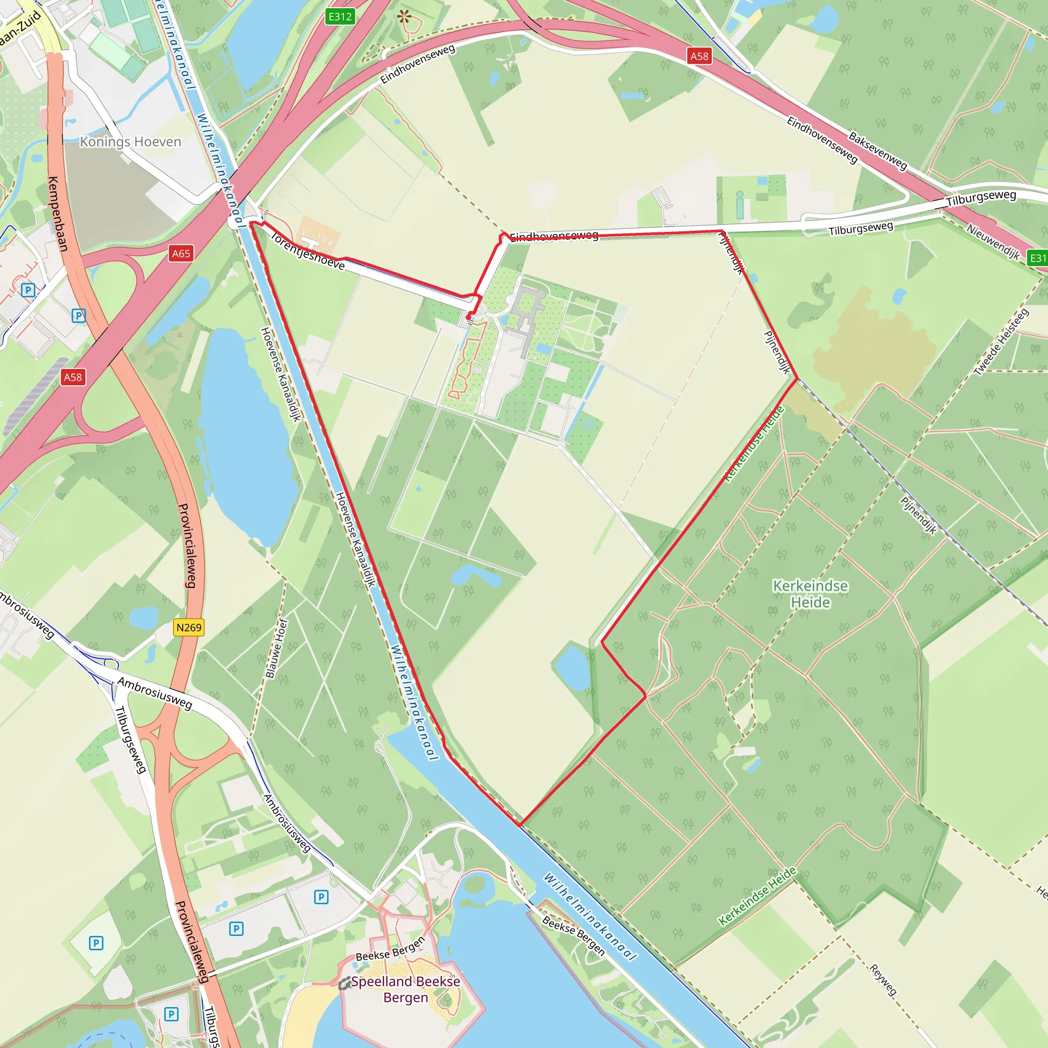 De Koningshoeven Loop mobile static map