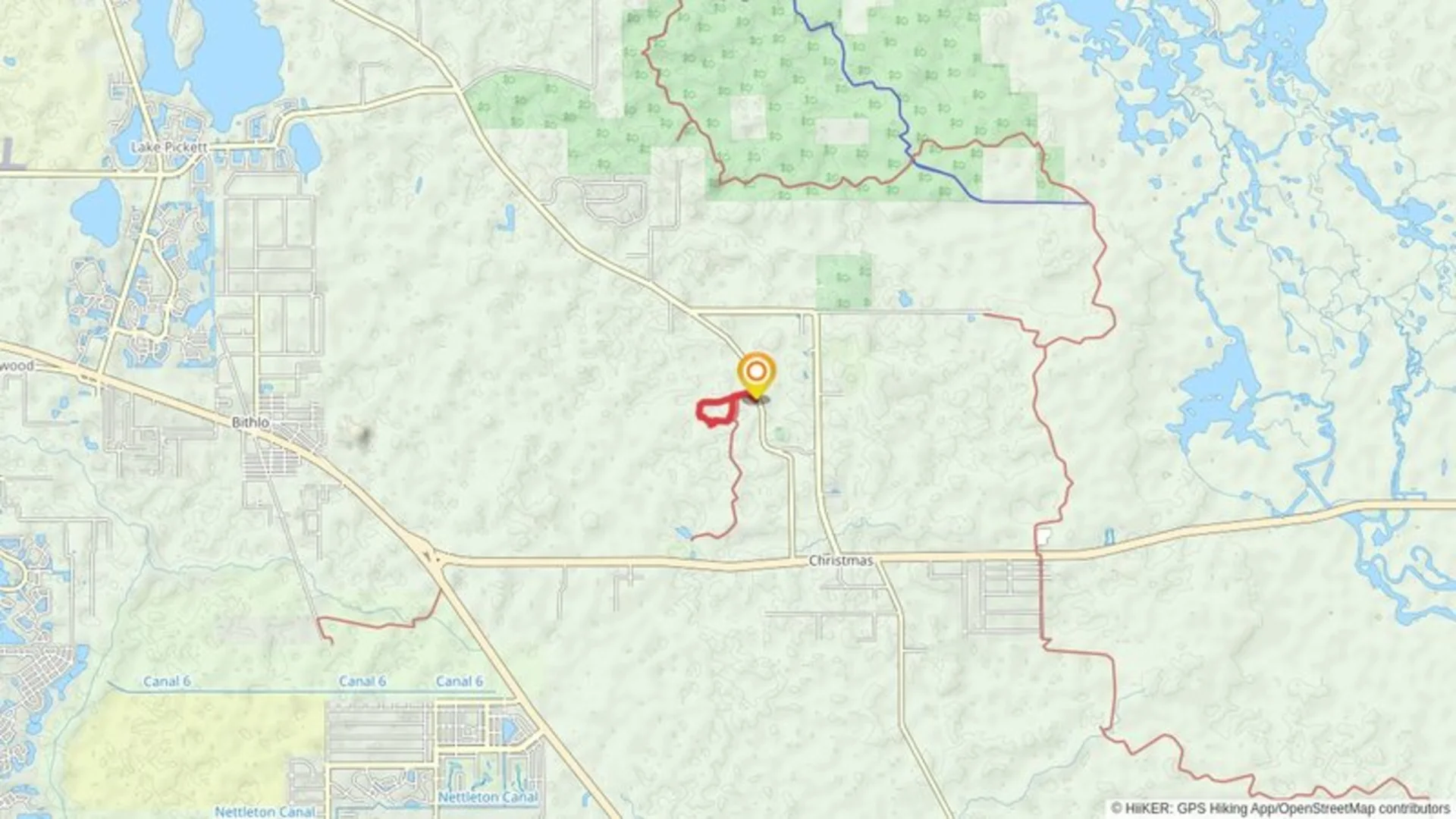 An image depicting the trail Orange and Yellow Loop Trail and its surrounding area.
