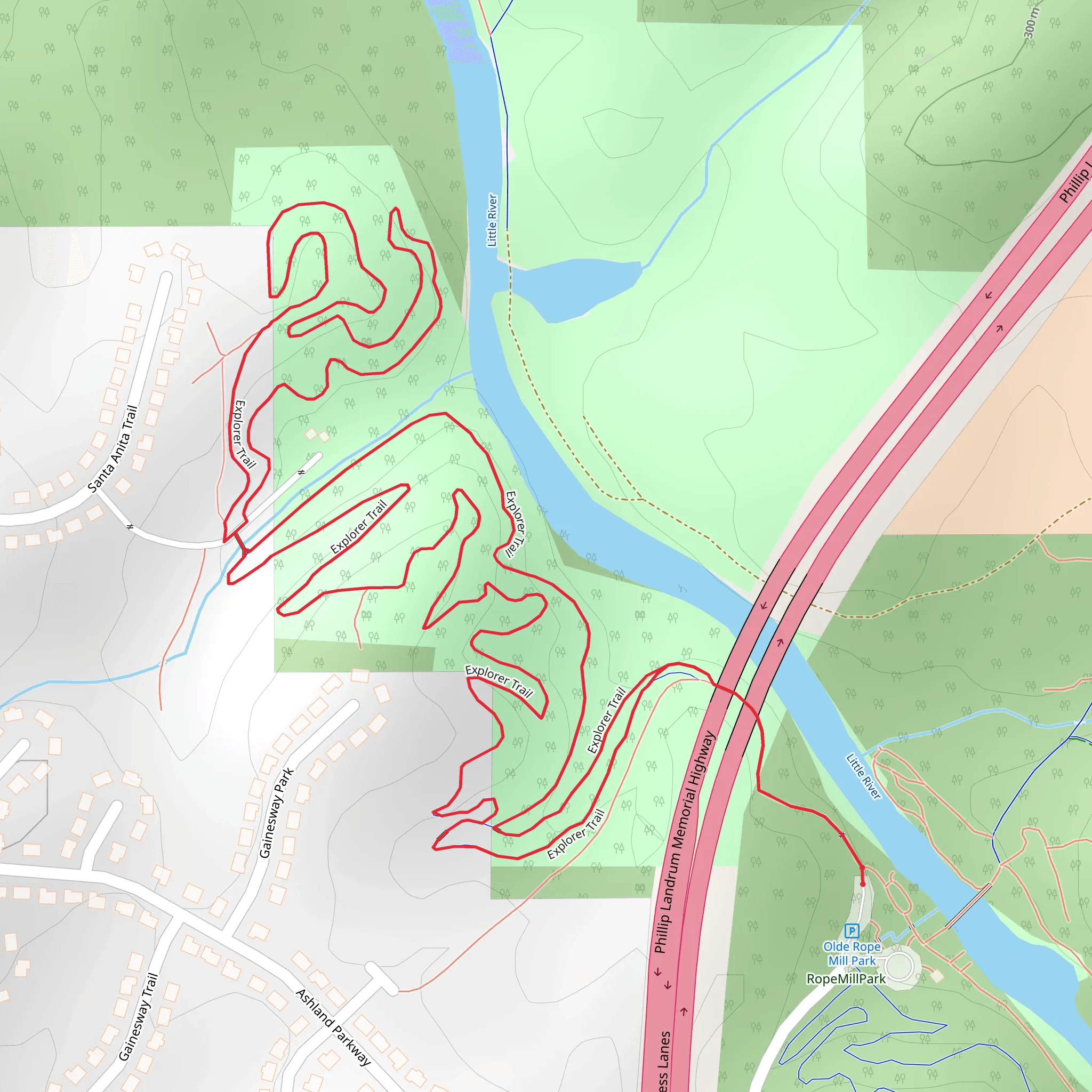 Explorer Loop Trail mobile static map