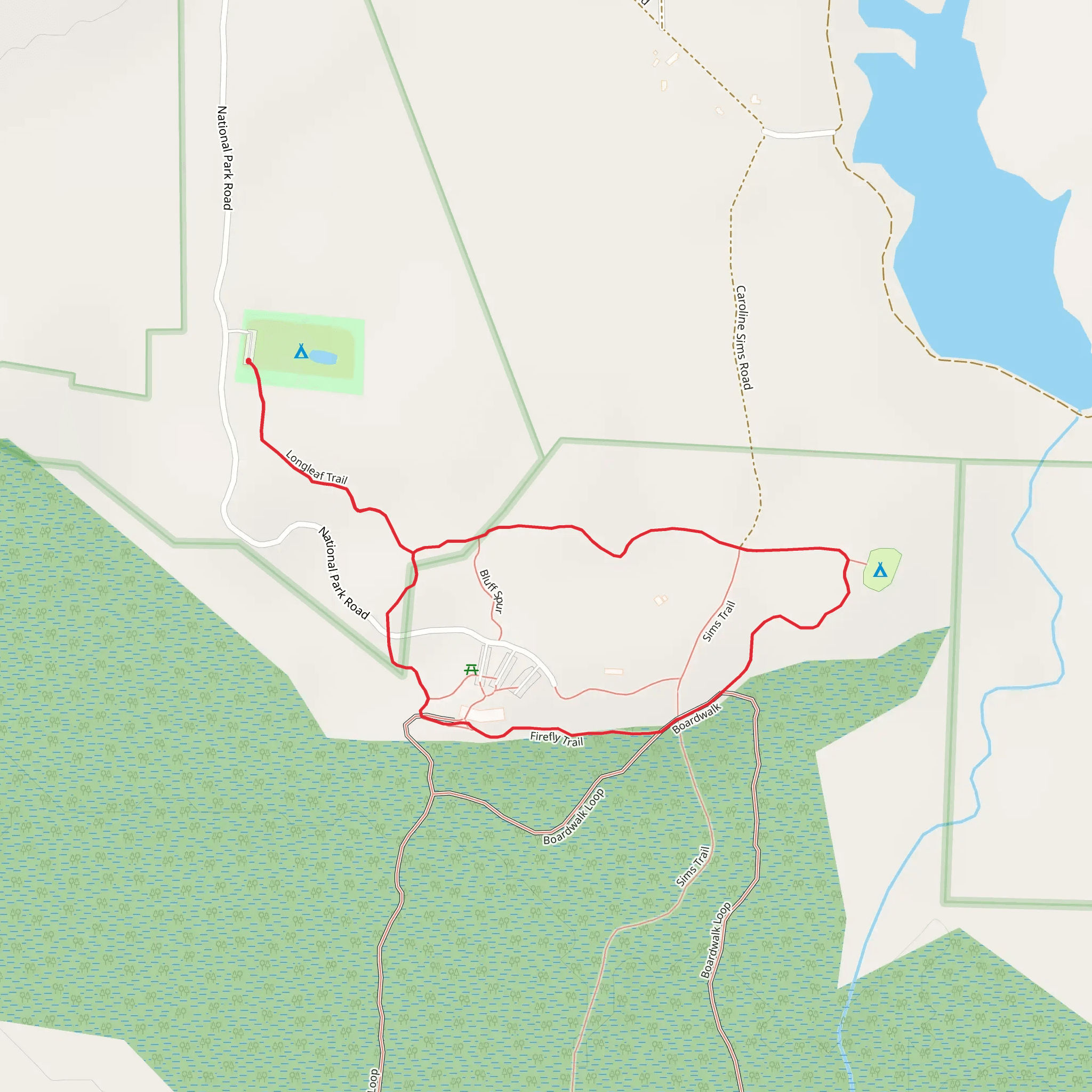 Bluff Trail mobile static map