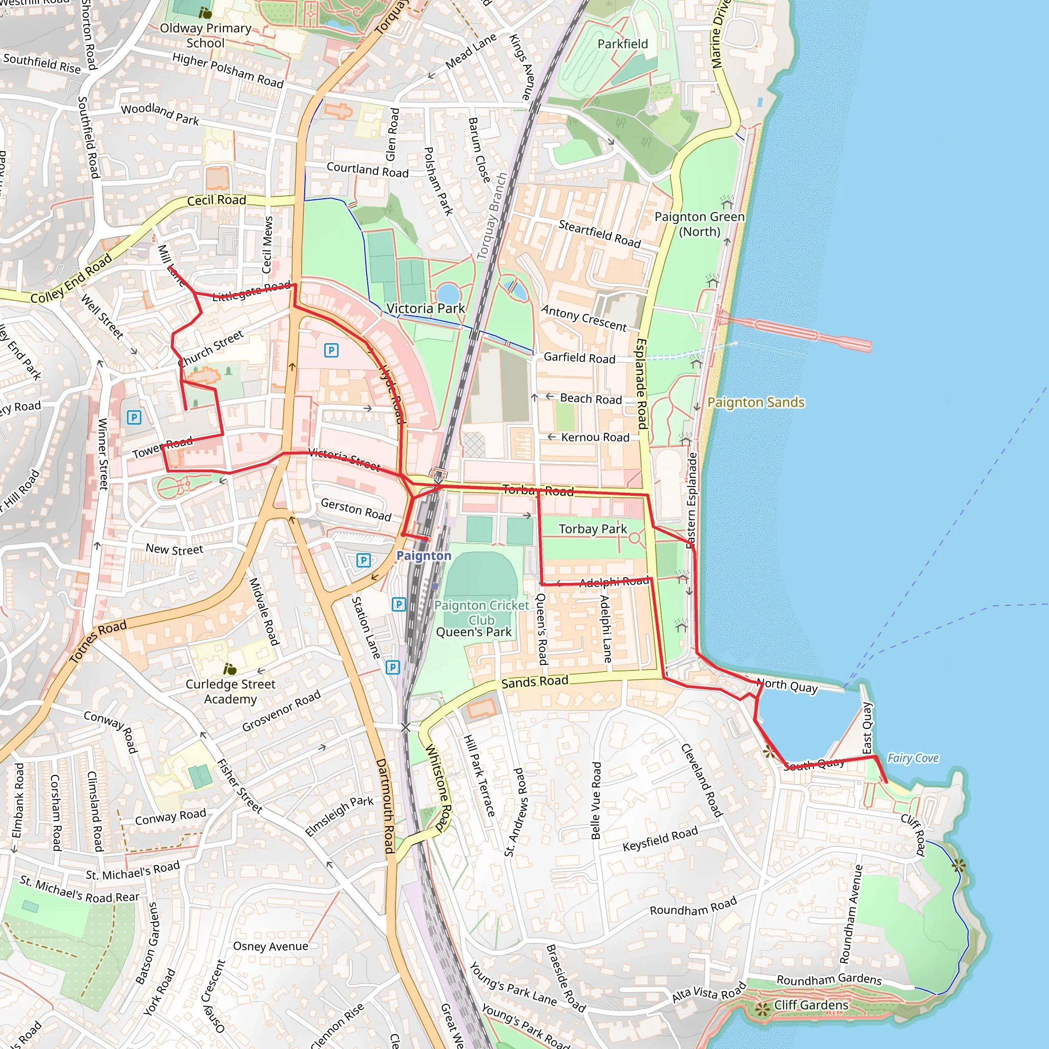Paignton Town Geology Trail mobile static map