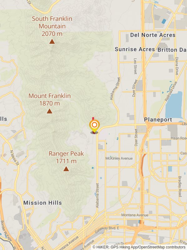 Sugarloaf Mountain from McKelligon Canyon Road