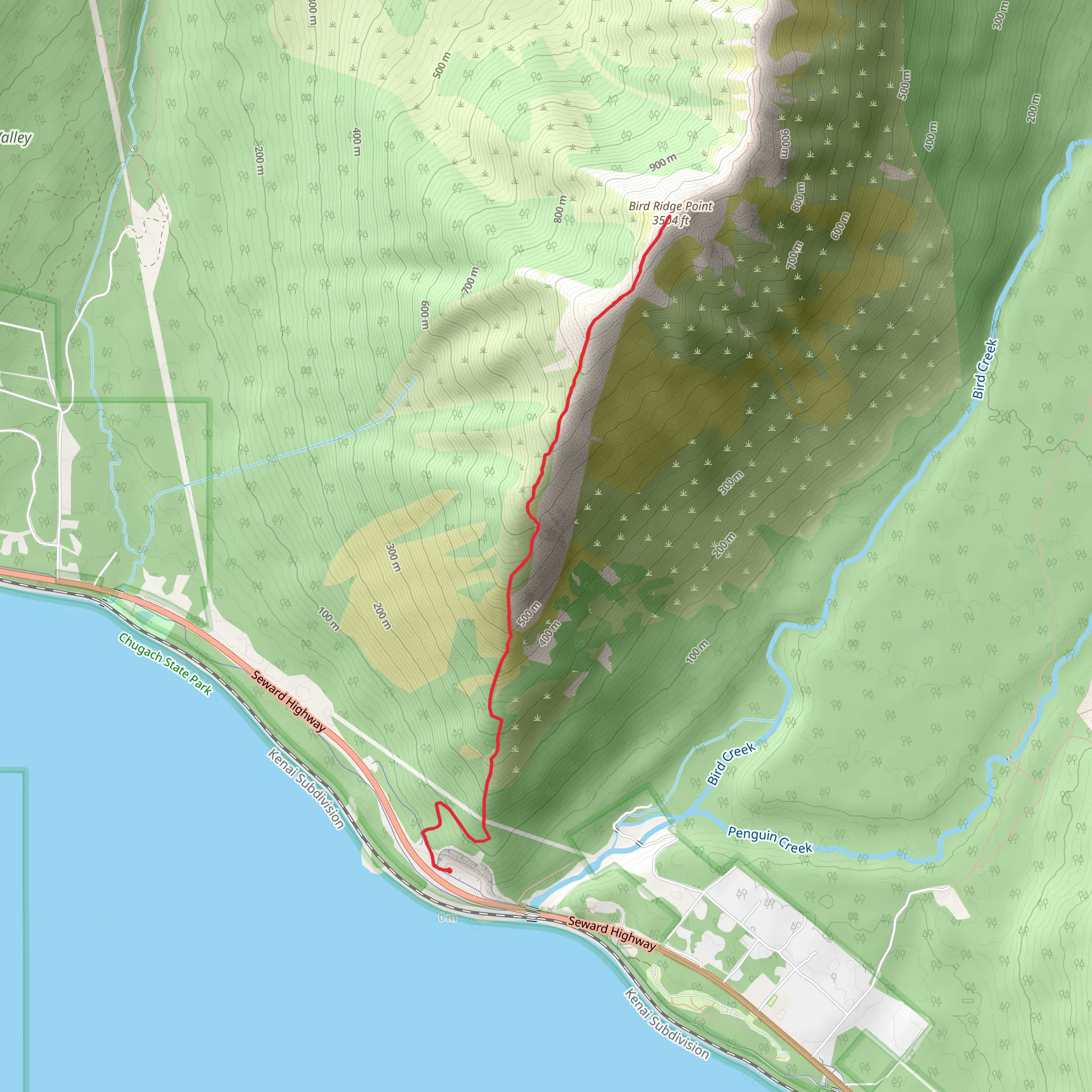 Bird Ridge Point Trail mobile static map