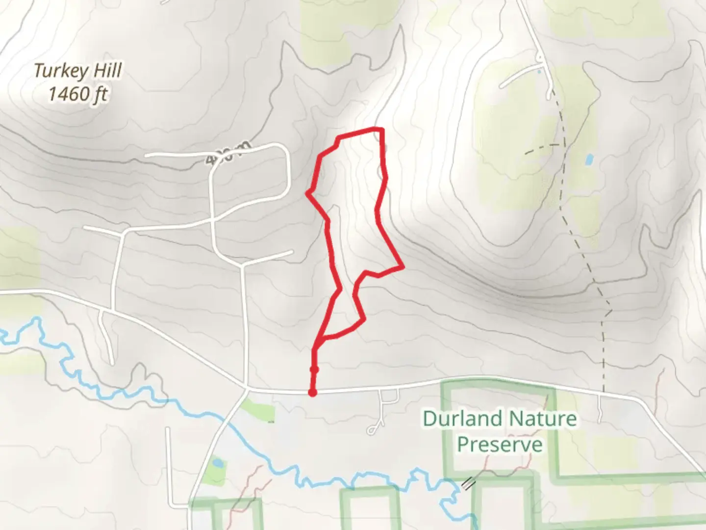 An image depicting the trail Ellis Hollow Creek Road Loop and its surrounding area.