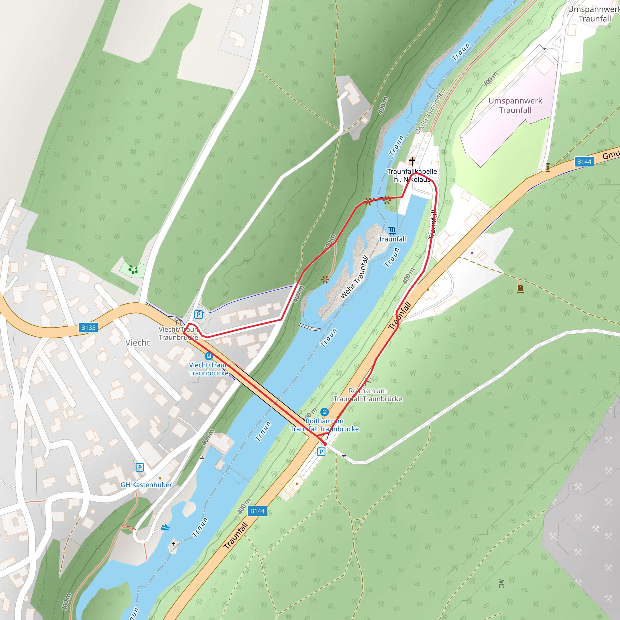 Traunfall Loop mobile static map