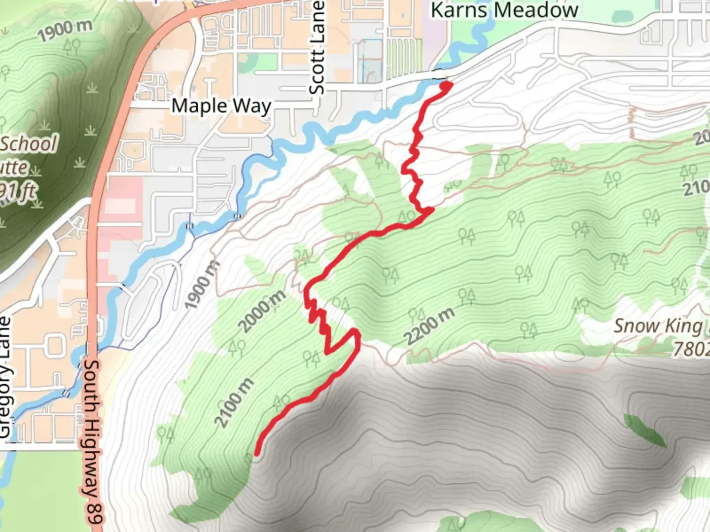 An image depicting the trail Wildlife Lane - Linda's Trail - Josies Ridge - Viewpoint Trail and its surrounding area.