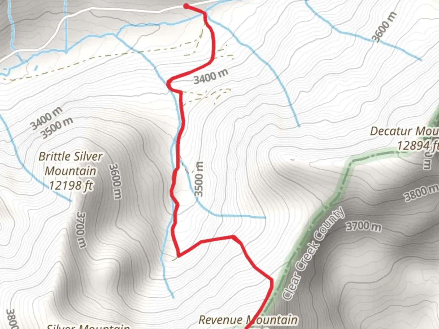 An image depicting the trail Revenue Mountain Trail and its surrounding area.