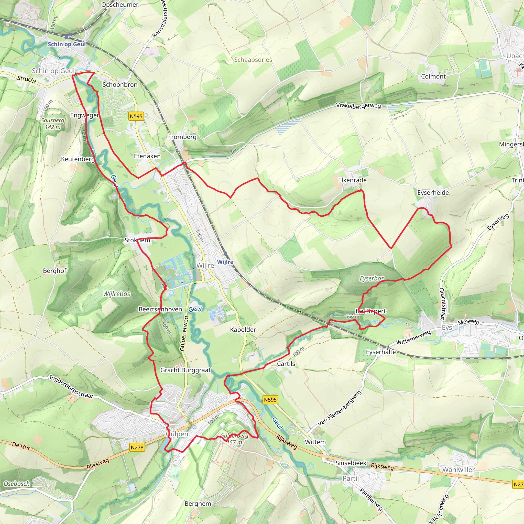 Cartilservoetpad, Eyser Bossche, Keutenberg and Dolsberg Loop mobile static map