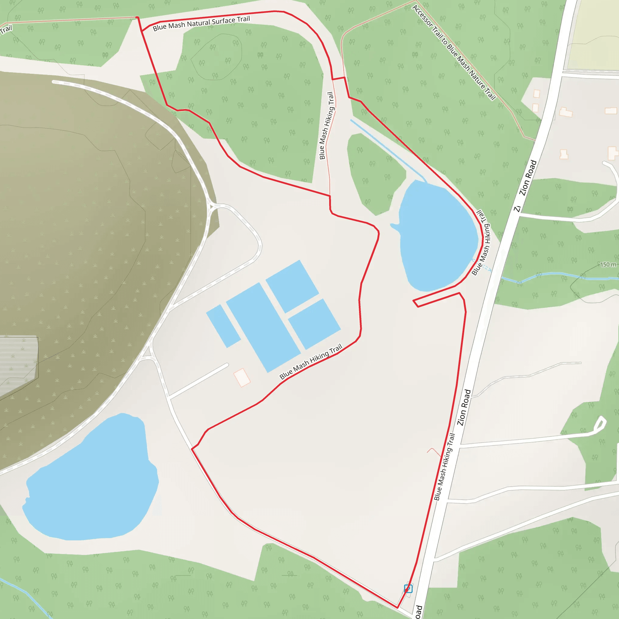 Blue Mash Hiking Loop Trail mobile static map