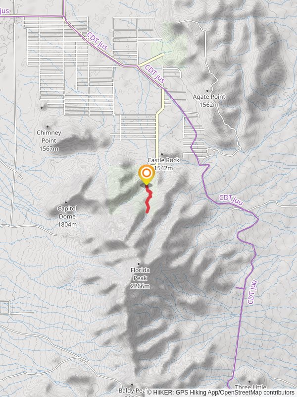 Spring Canyon Trail mobile static map