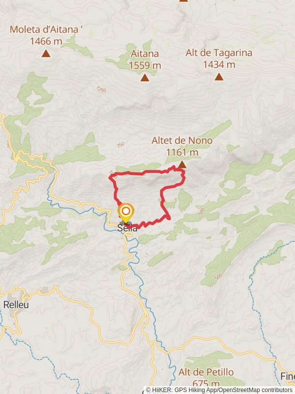 Sella – Alto de la Penya de Sella – Sella PR CV 198 mobile static map