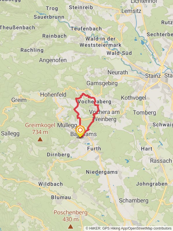 Weinbergweg Vineyard Path mobile static map