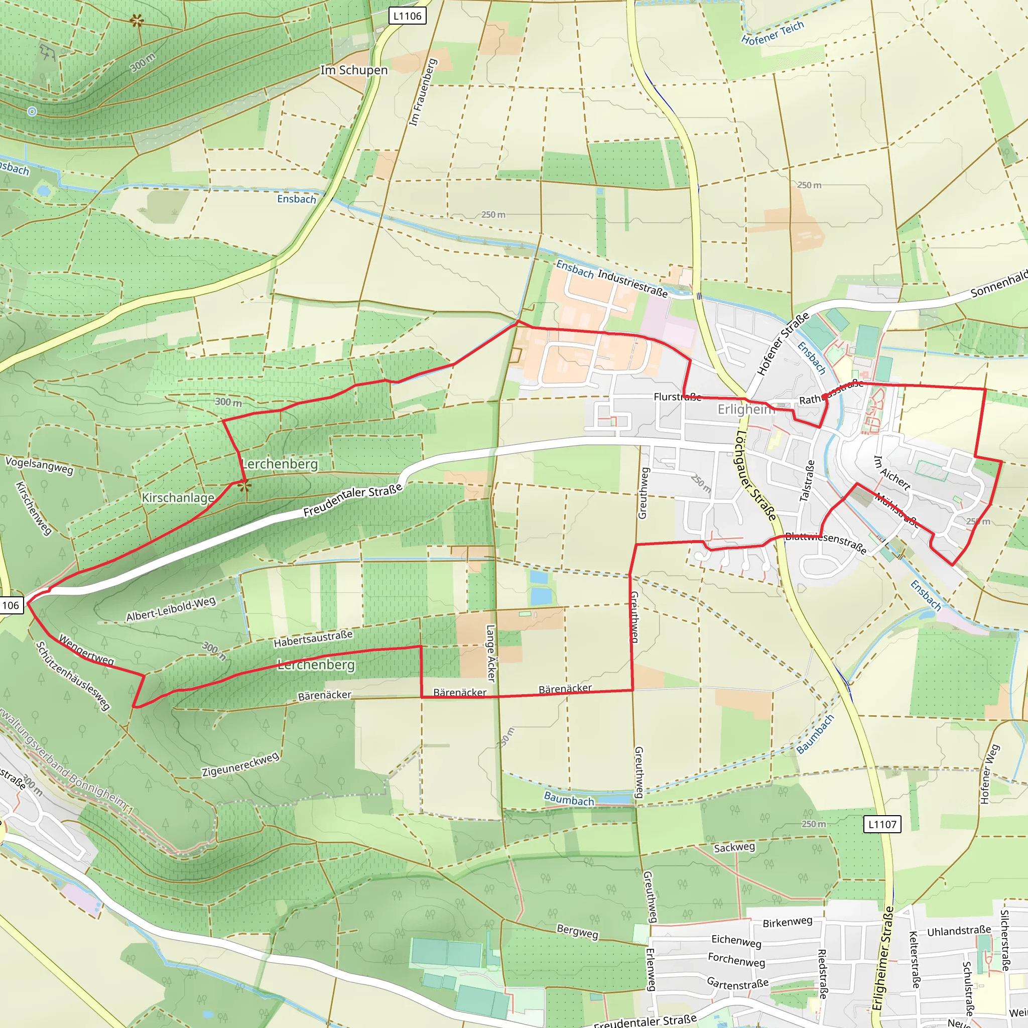 Storchenweg Loop mobile static map