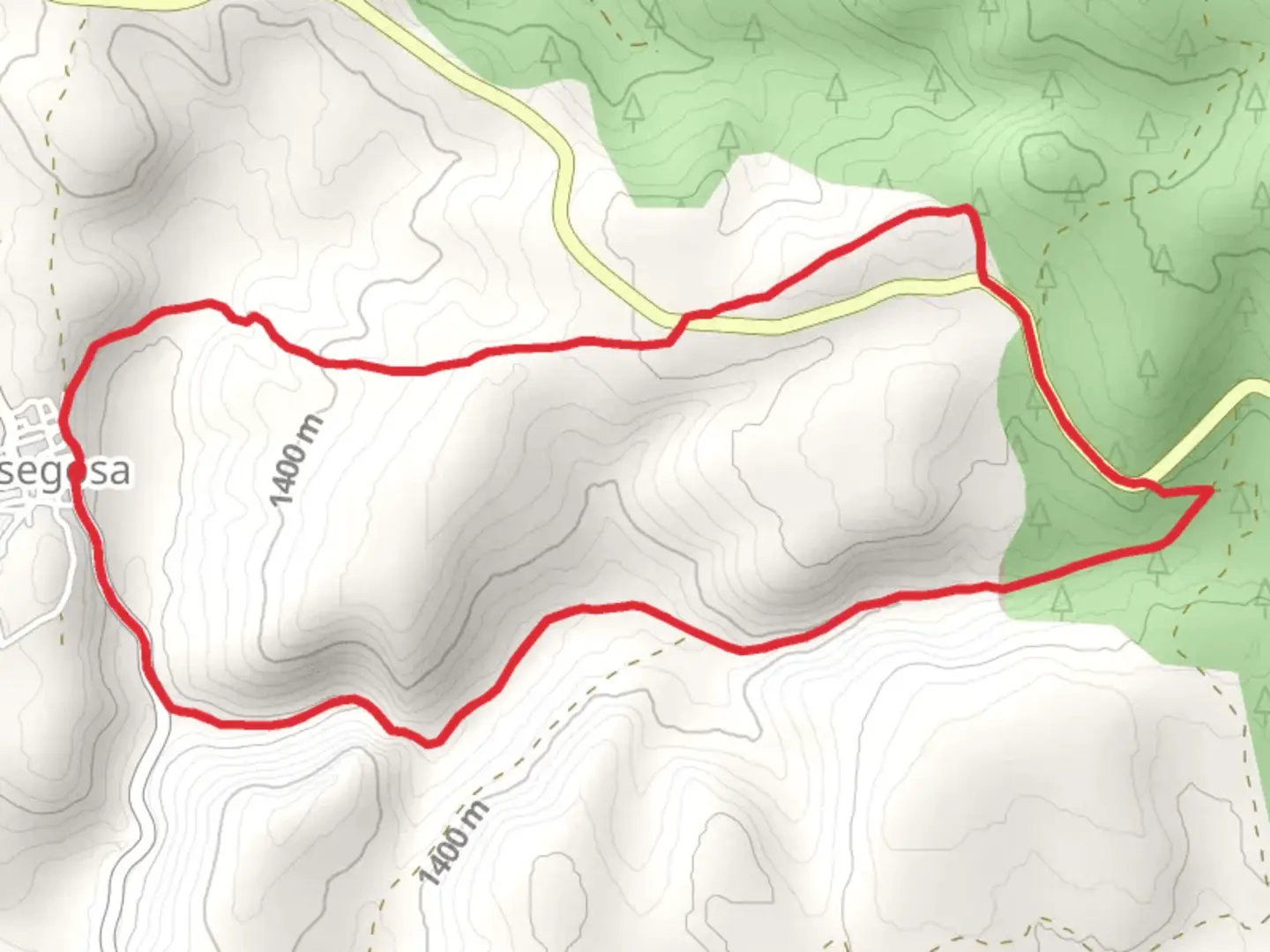 An image depicting the trail Trail of the Ferns PR CU 6 and its surrounding area.
