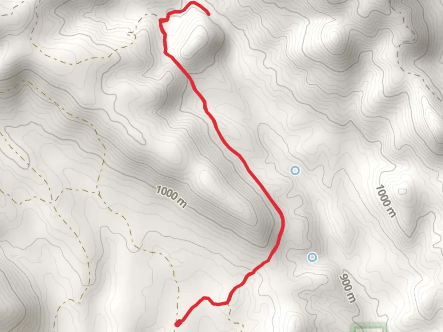 An image depicting the trail Coon Creek Out and Back and its surrounding area.