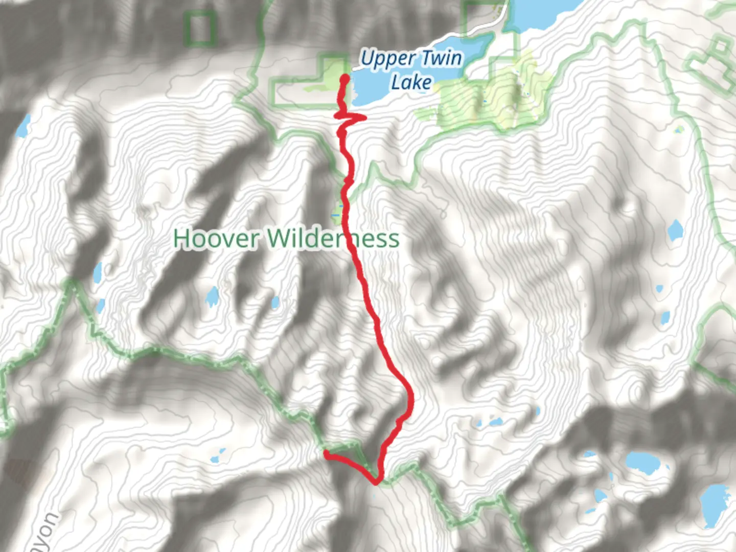 An image depicting the trail Matterhorn Peak via Horse Creek and its surrounding area.