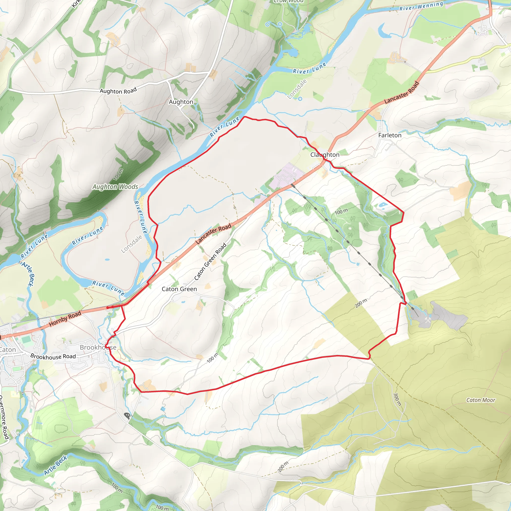 Brookhouse and Claughton Loop Walk mobile static map