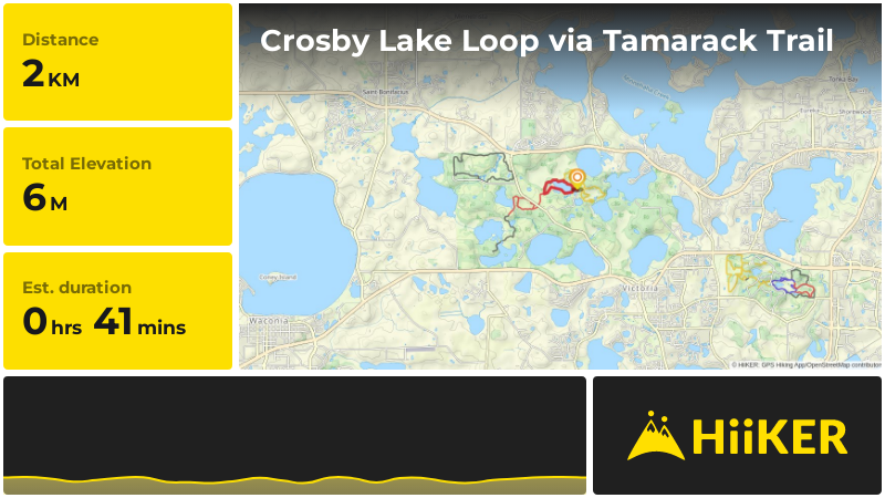 Crosby Lake Loop via Tamarack Trail Carver County Minnesota