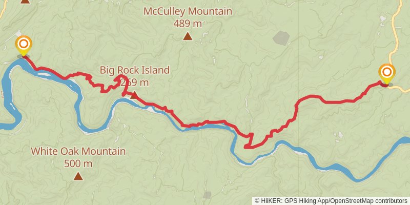 Southeastern Serpentine Trail stage 47 Map