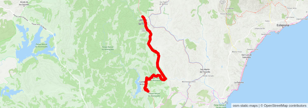 GR 7 - Andalucia stage 56 Map